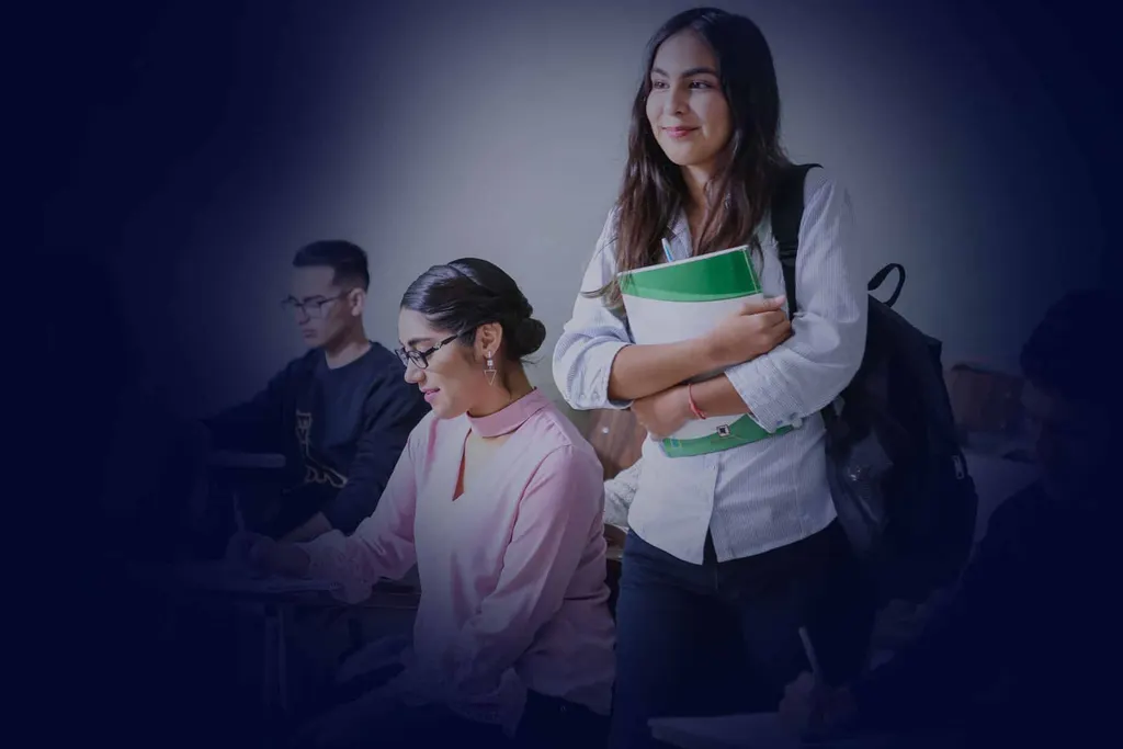 Students studying together at ABES College